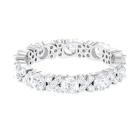 Elegant 1 carat cubic zirconia eternity ring by Rosec Jewels, featuring a continuous row of sparkling stones on a sleek band.