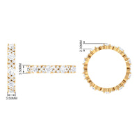 Elegant cubic zirconia eternity ring from Rosec Jewels with sparkling stones set in a continuous band.
