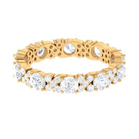 Elegant 1 CT cubic zirconia eternity ring by Rosec Jewels featuring sparkling stones set in a sleek band.