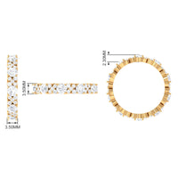Elegant cubic zirconia eternity ring by Rosec Jewels, featuring sparkling stones set in a continuous band of silver.