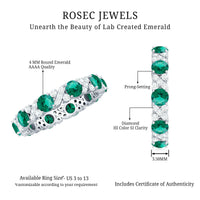 Elegant Lab Grown Emerald Diamond Eternity Wedding Band