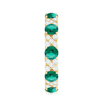 Elegant Lab Grown Emerald Diamond Eternity Wedding Band