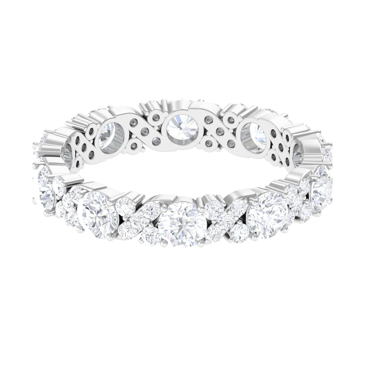 3 CT Elegant Simulated Diamond Eternity Ring