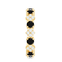 Lab Grown Black and White Diamond Eternity Ring for Women