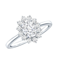 2 CT Princess Diana Inspired Oval Cut Zircon Halo Engagement Ring