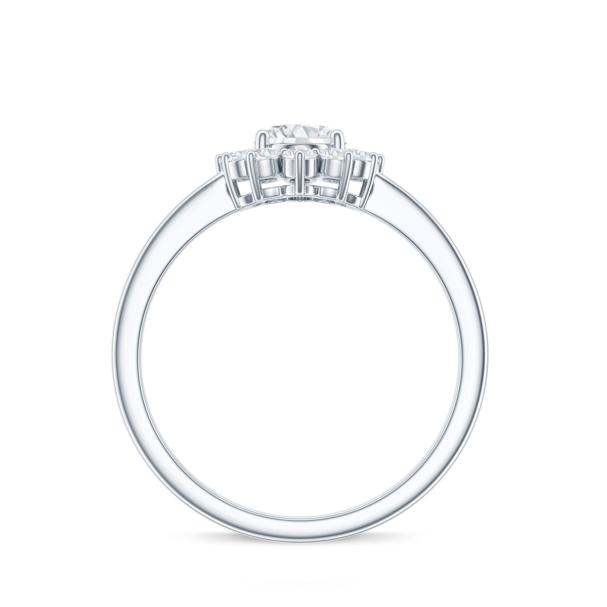 2 CT Princess Diana Inspired Oval Cut Zircon Halo Engagement Ring
