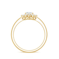 2 CT Princess Diana Inspired Oval Cut Zircon Halo Engagement Ring