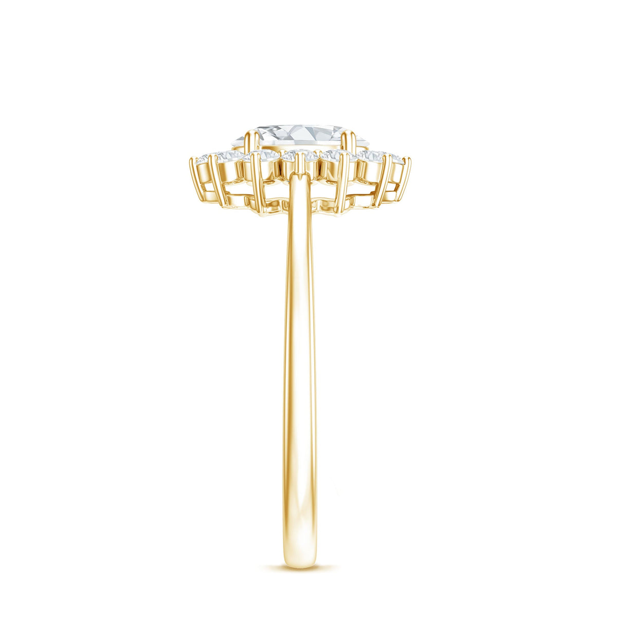 2 CT Princess Diana Inspired Oval Cut Zircon Halo Engagement Ring