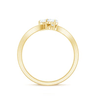 Moissanite Two Stone Pre Engagement Ring