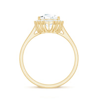 2.75 CT Pear Cut Zircon Cocktail Engagement Ring with Halo
