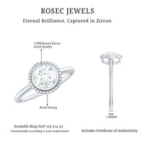 1 CT Round Cut Cubic Zirconia Solitaire Promise Ring in Bezel Setting