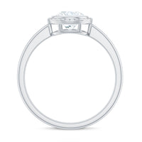 1 CT Round Cut Cubic Zirconia Solitaire Promise Ring in Bezel Setting