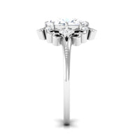 2 Carat Oval Cut Cubic Zirconia Vintage Inspired Engagement Ring