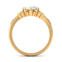 2 Carat Oval Cut Cubic Zirconia Vintage Inspired Engagement Ring
