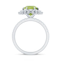 Certified Real 2 Carat Peridot Statement Engagement Ring