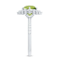 Certified Real 2 Carat Peridot Statement Engagement Ring