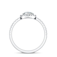 1.4 Carat Pear Shaped Simulated Diamond Halo Engagement Ring