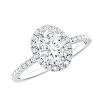 Brilliant Cut Moissanite Oblong Engagement Ring With Certificate