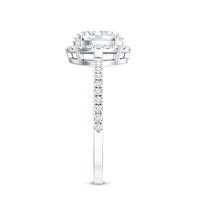 Brilliant Cut Moissanite Oblong Engagement Ring With Certificate