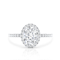 Brilliant Cut Moissanite Oblong Engagement Ring With Certificate