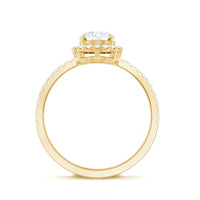 Brilliant Cut Moissanite Oblong Engagement Ring With Certificate
