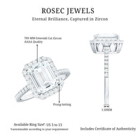 4.75 CT Octagon Cut Zircon Classic Engagement Ring