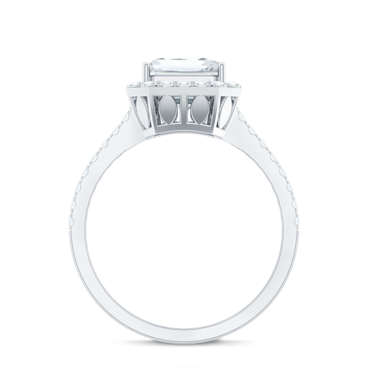4.75 CT Octagon Cut Zircon Classic Engagement Ring