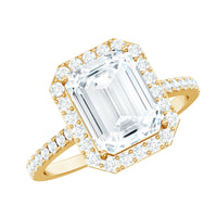 4.75 CT Octagon Cut Zircon Classic Engagement Ring