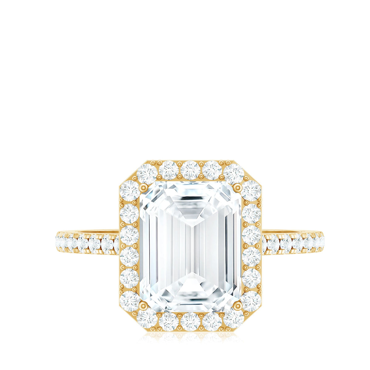4.75 CT Octagon Cut Zircon Classic Engagement Ring
