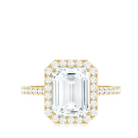 4.75 CT Octagon Cut Zircon Classic Engagement Ring