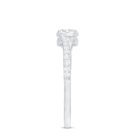 Minimal Split Shank Oval Simulated Diamond Engagement Ring