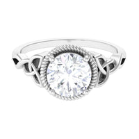 2 Carat Round Cut Cubic Zirconia Celtic Engagement Ring