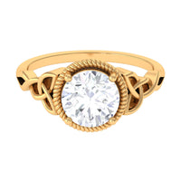 2 Carat Round Cut Cubic Zirconia Celtic Engagement Ring