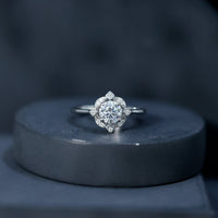 Vintage Looking Cubic Zirconia Engagement Ring for Her