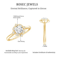 Vintage Looking Cubic Zirconia Engagement Ring for Her