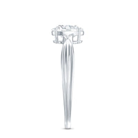 Oval Moissanite Solitaire Engagement Ring with Certificate