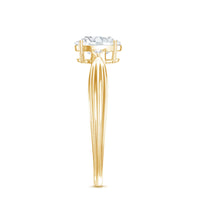 Oval Moissanite Solitaire Engagement Ring with Certificate