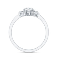 1.5 CT Round Certified Zircon Flower Engagement Ring