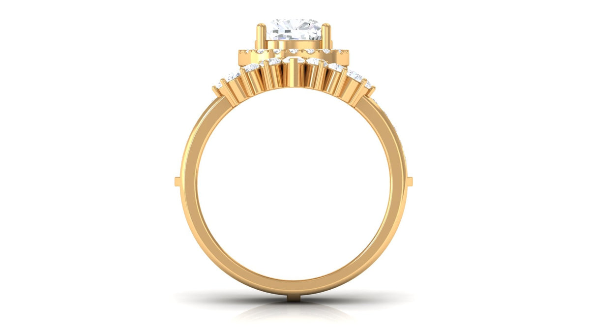3.75 CT Cushion Zircon Vintage Inspired Wedding Ring Set
