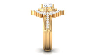 3.75 CT Cushion Zircon Vintage Inspired Wedding Ring Set