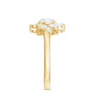 1.75 CT Simulated Diamond Flower Engagement Ring