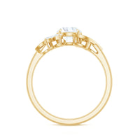 1.75 CT Simulated Diamond Flower Engagement Ring