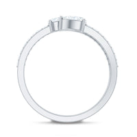 East West Style Moissanite 3 Stone Wrap Ring
