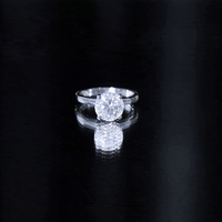 2 CT Simple Round Zircon Solitaire Ring in Peg Head Setting