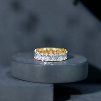 Emerald Cut Zircon Full Eternity Band Ring