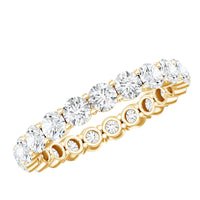 Round Cubic Zirconia Full Eternity Band Ring