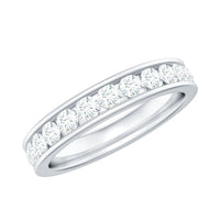 Channel Set Round Moissanite Full Eternity Band Ring
