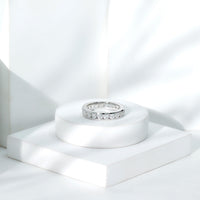 Channel Set Round Moissanite Full Eternity Band Ring