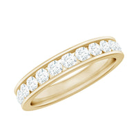 Channel Set Round Moissanite Full Eternity Band Ring
