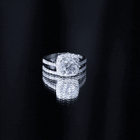 3 CT Round Cubic Zirconia Wedding Ring Set For Bride